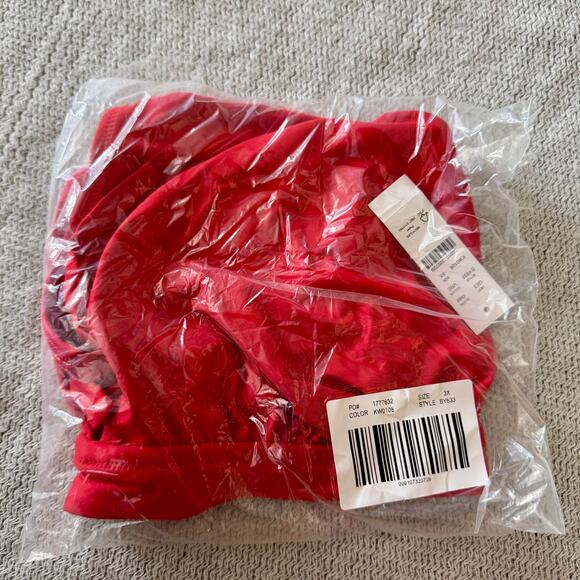 J. Crew Red DD Halter Tie Back Bikini Top - 3X - NWT - Picture 2 of 2